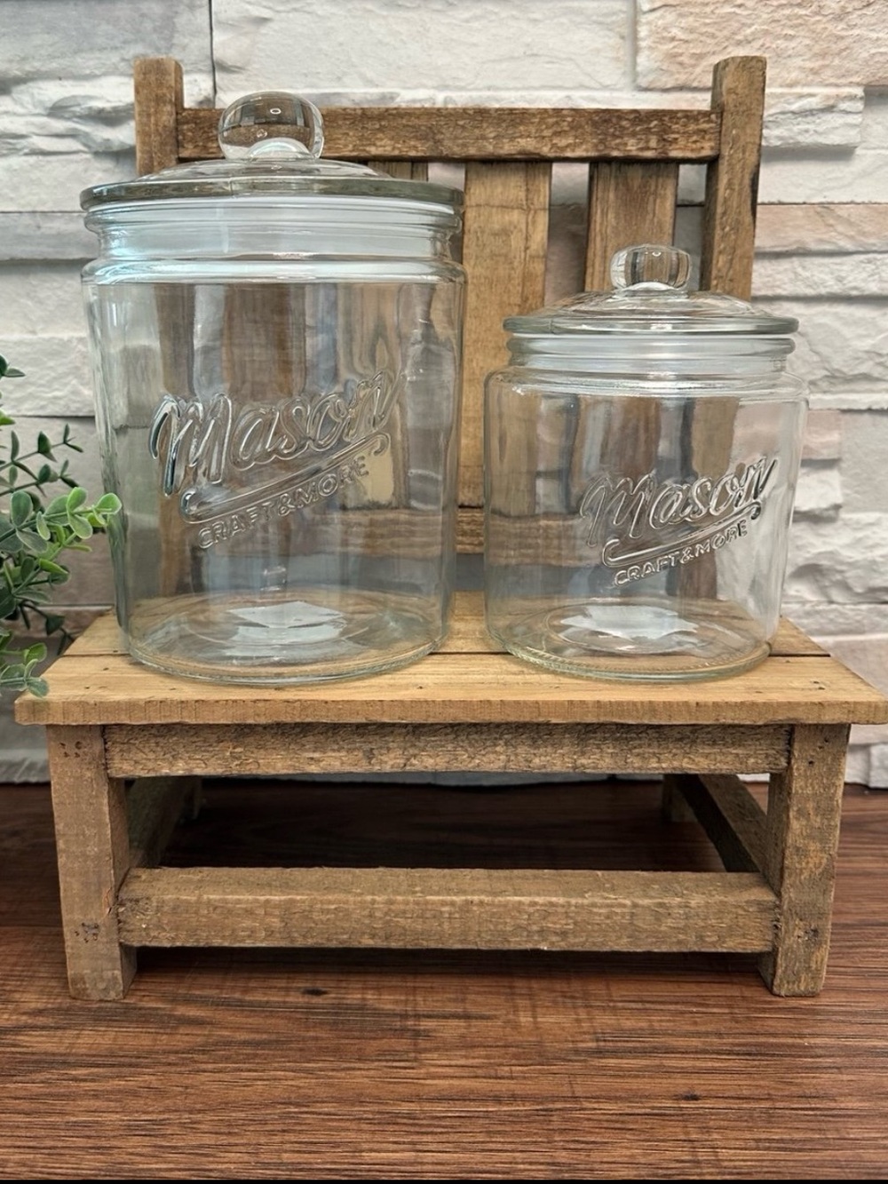 🆕 Set of 2 | Mason Glass Jars / Canisters!